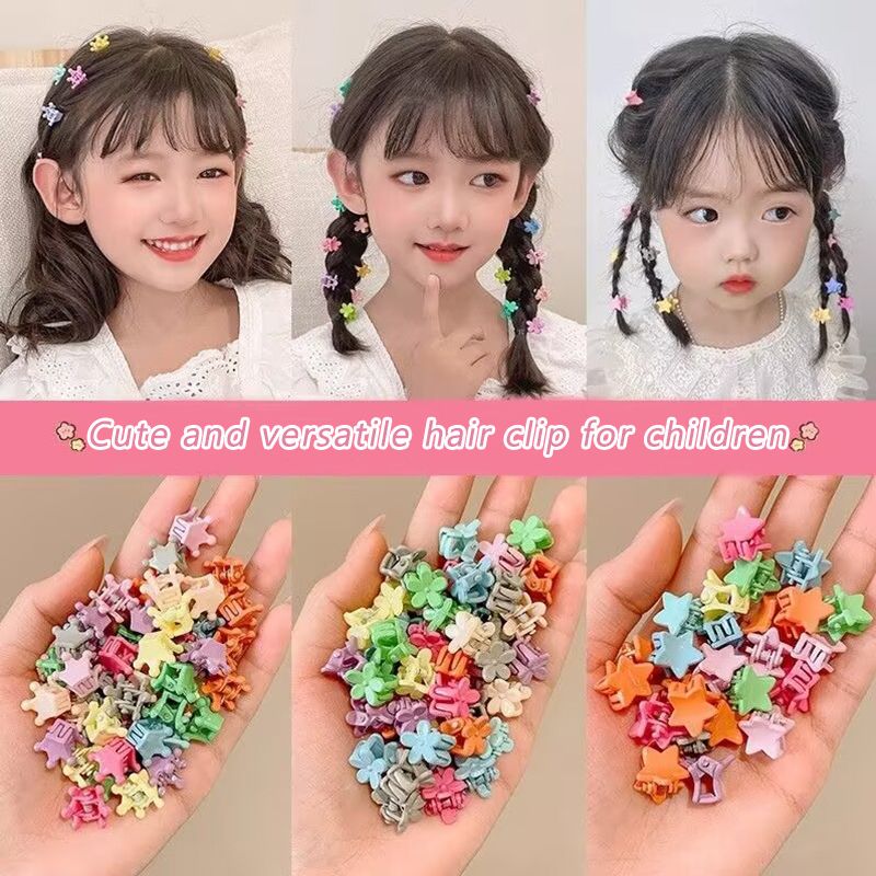 40pcs/set candy colored mini clip for women, Korean style hair clip, dopamine hair clip for girls, hair accessories in various styles, anti slip strong clip, plastic hair clip, small size claw clip
