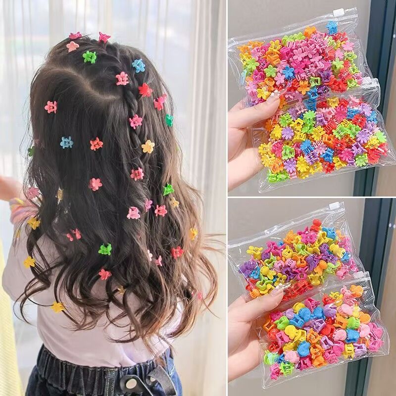 40pcs/set candy colored mini clip for women, Korean style hair clip, dopamine hair clip for girls, hair accessories in various styles, anti slip strong clip, plastic hair clip, small size claw clip
