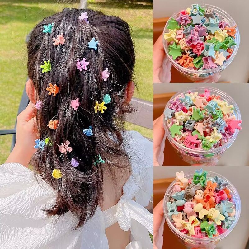 40pcs/set candy colored mini clip for women, Korean style hair clip, dopamine hair clip for girls, hair accessories in various styles, anti slip strong clip, plastic hair clip, small size claw clip
