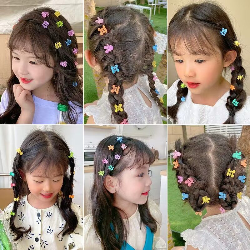 40pcs/set candy colored mini clip for women, Korean style hair clip, dopamine hair clip for girls, hair accessories in various styles, anti slip strong clip, plastic hair clip, small size claw clip