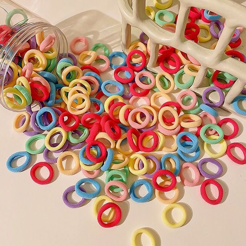 1000 pieces/bag candy colored hair cords, rubber bands, hairbands for girls, braided hair accessories, colorful elastic children's hairbands, new styles of headbands, cute children's hairbands
