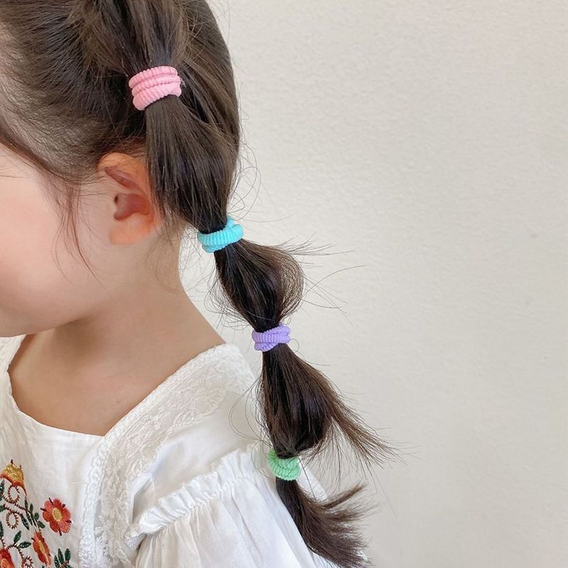 1000 pieces/bag candy colored hair cords, rubber bands, hairbands for girls, braided hair accessories, colorful elastic children's hairbands, new styles of headbands, cute children's hairbands