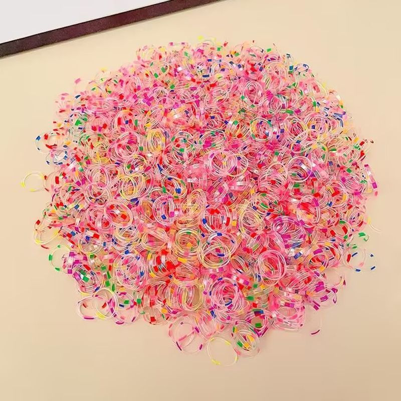 1000 pieces/pack of colorful elastic hair bands, ponytails, children's rubber bands, hair accessories, rubber hair bands, undamaged braids, hair rings, baby, toddler, adolescent hair accessories