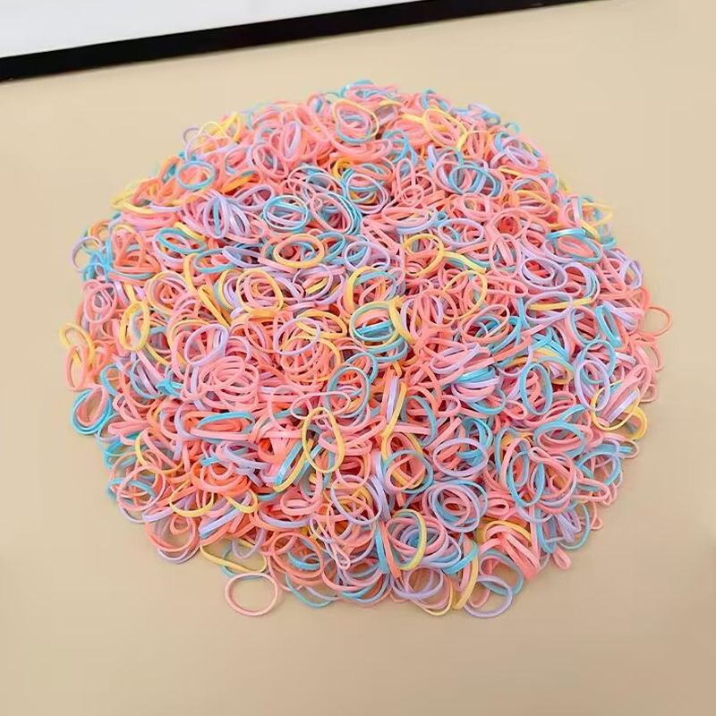 1000 pieces/pack of colorful elastic hair bands, ponytails, children's rubber bands, hair accessories, rubber hair bands, undamaged braids, hair rings, baby, toddler, adolescent hair accessories