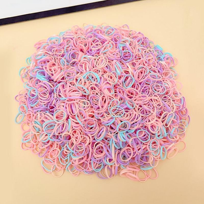1000 pieces/pack of colorful elastic hair bands, ponytails, children's rubber bands, hair accessories, rubber hair bands, undamaged braids, hair rings, baby, toddler, adolescent hair accessories