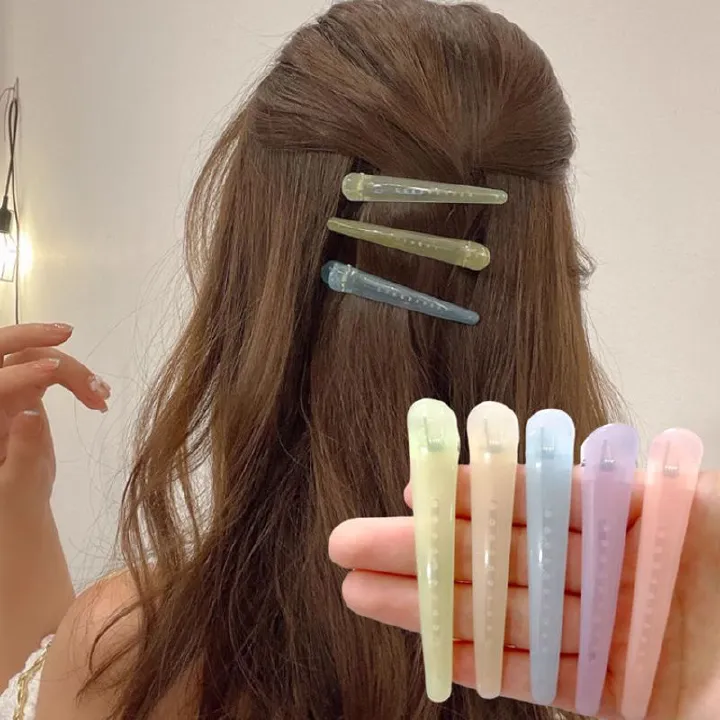 Candy colored hair clip with no trace clip for girls' hair accessories, women's hair clip with no trace clip for bangs, hair styling clip for home use, duckbill clip, cute hair clip headband