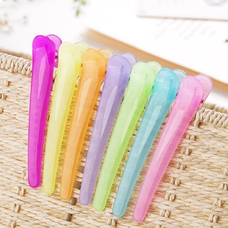 Candy colored hair clip with no trace clip for girls' hair accessories, women's hair clip with no trace clip for bangs, hair styling clip for home use, duckbill clip, cute hair clip headband