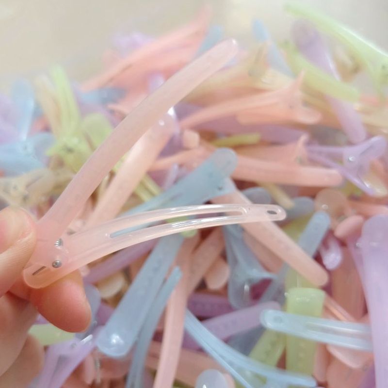 Candy colored hair clip with no trace clip for girls' hair accessories, women's hair clip with no trace clip for bangs, hair styling clip for home use, duckbill clip, cute hair clip headband