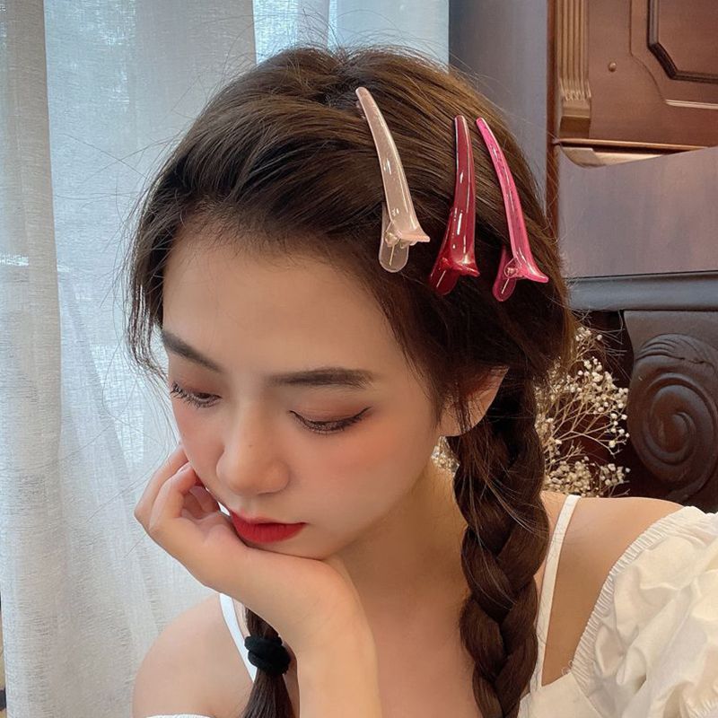 Candy colored hair clip with no trace clip for girls' hair accessories, women's hair clip with no trace clip for bangs, hair styling clip for home use, duckbill clip, cute hair clip headband