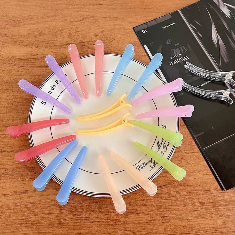 Candy colored hair clip with no trace clip for girls' hair accessories, women's hair clip with no trace clip for bangs, hair styling clip for home use, duckbill clip, cute hair clip headband