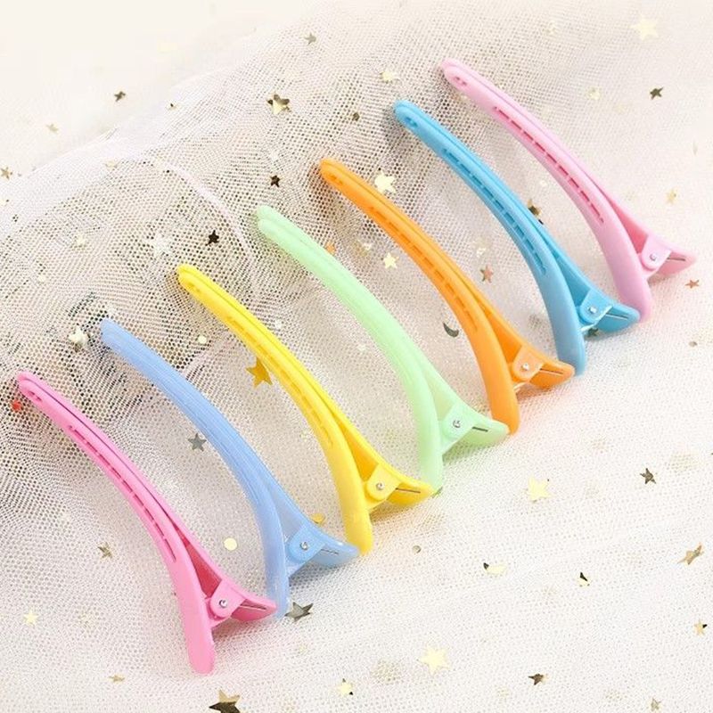 Candy colored hair clip with no trace clip for girls' hair accessories, women's hair clip with no trace clip for bangs, hair styling clip for home use, duckbill clip, cute hair clip headband