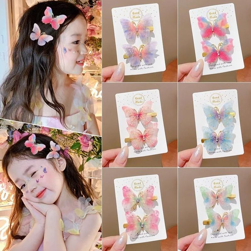 10pcs/set women's hair clip, butterfly broken hair clip, children's three-dimensional dynamic hair clip, hair accessory, no harm to hair, super fairy bow, girl's hair accessory, student hair clip