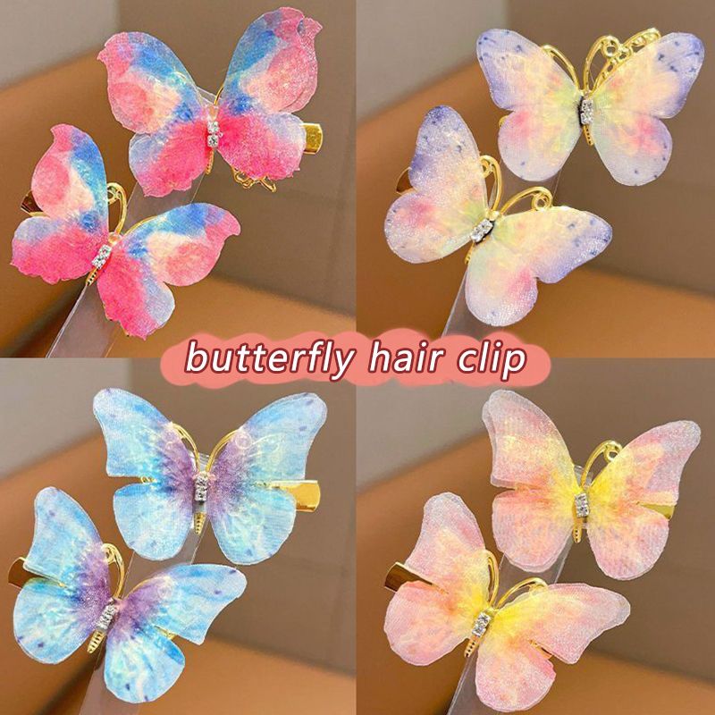 10pcs/set women's hair clip, butterfly broken hair clip, children's three-dimensional dynamic hair clip, hair accessory, no harm to hair, super fairy bow, girl's hair accessory, student hair clip