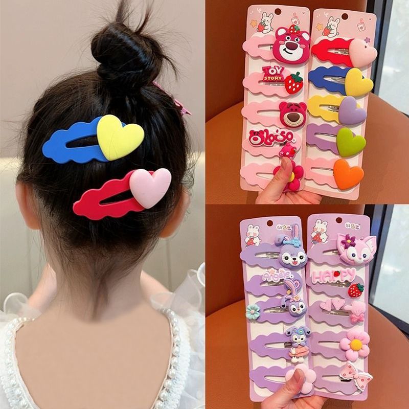 20PCS/Set Children's Cute Candy Color Hair Clip Children's Hair Accessories Small Hair Clip Girls' Hair Accessories Animal Hair Clip Set Anti slip Metal Button Suitable for Girls and Children