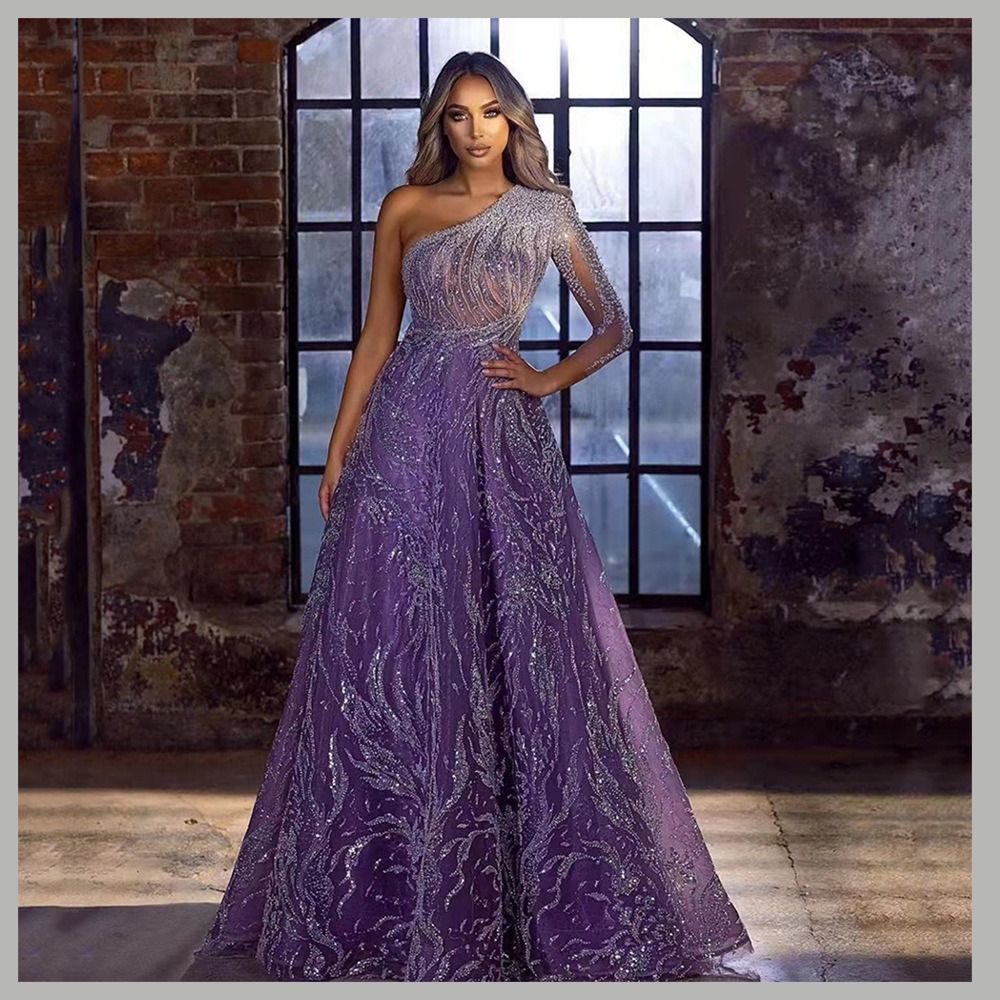 2025 Spring/Summer African European American Women's Evening Gown with Sequins Open Sleeves Slit Fitted Long Dress Featuring Zipper Elements Small Trailing Hem Elegant Style