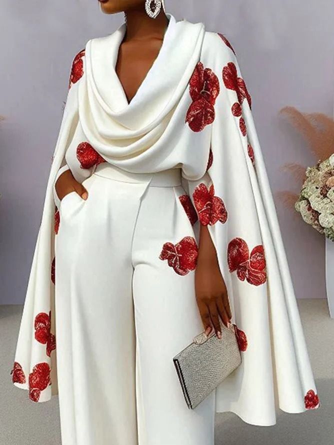 2025 African European Women's Fashion Spring/Summer New Style- Plaid Patterned Gathered Collar Long-Sleeved Two-Piece Pants Set  3D Effect Design Printing Technique Extra-long Sleeves British Style