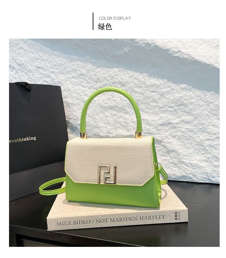 Fashion Design Handbag Women 2025 New Model Small Exclusive Casual Tote Bag Korean Version High Quality Fashionable Cross-body Bag Trendy Pastel Color Horizontal Square Shape Inner Zippered Pocket
