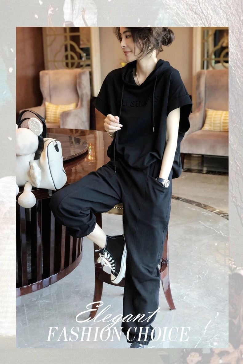 2025 Spring/Summer African-European Stylish Sportswear Set Ladies' Pants Featuring Fashionable Casual Unique Personality Trendy Patchwork Elements Letter Patterns Collage Technique Casual Style