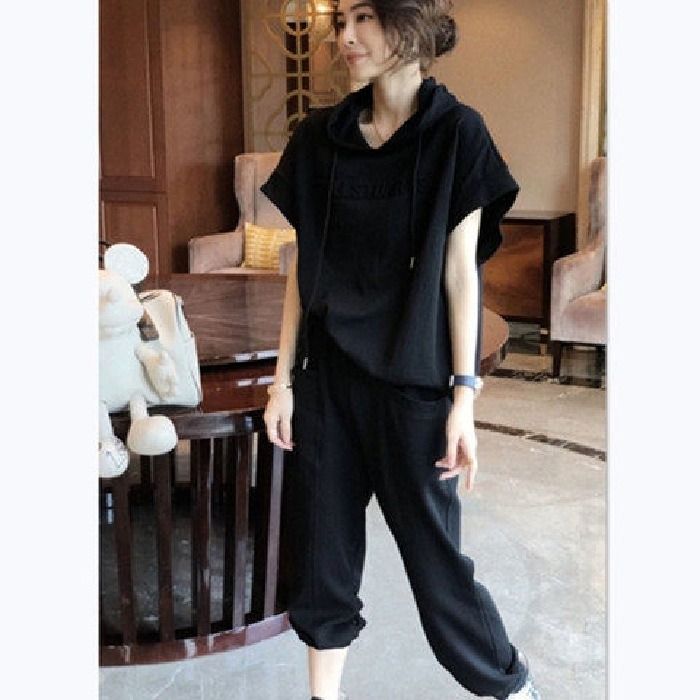2025 Spring/Summer African-European Stylish Sportswear Set Ladies' Pants Featuring Fashionable Casual Unique Personality Trendy Patchwork Elements Letter Patterns Collage Technique Casual Style