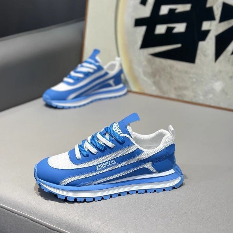 2026 African European American - Trendy & Fashionable Must-have Versatile Sporty Red Shoes Instagram Anti-slip Wear-resistant Casual Thick-soled Round-toe Heightening Platform Men's Shoes