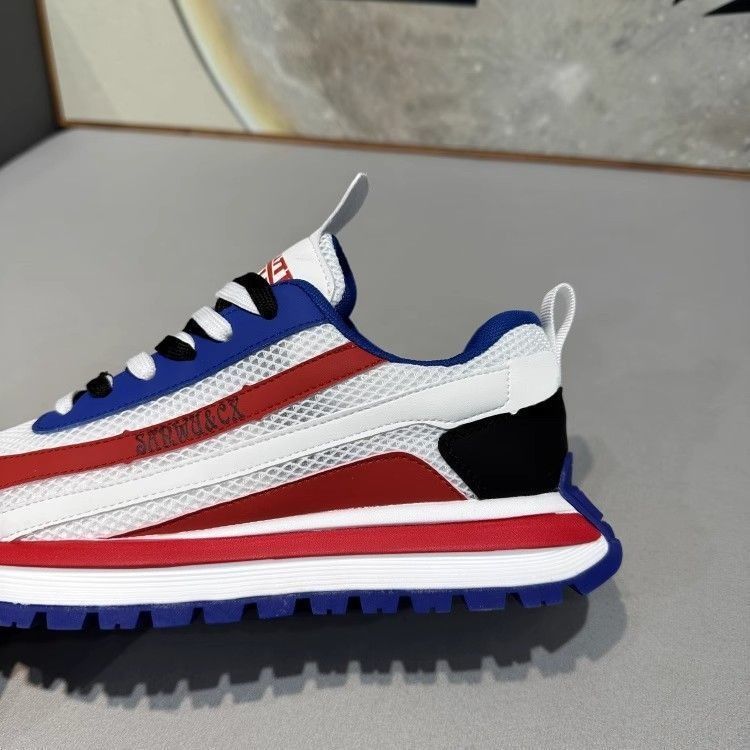 2026 African European American - Trendy & Fashionable Must-have Versatile Sporty Red Shoes Instagram Anti-slip Wear-resistant Casual Thick-soled Round-toe Heightening Platform Men's Shoes