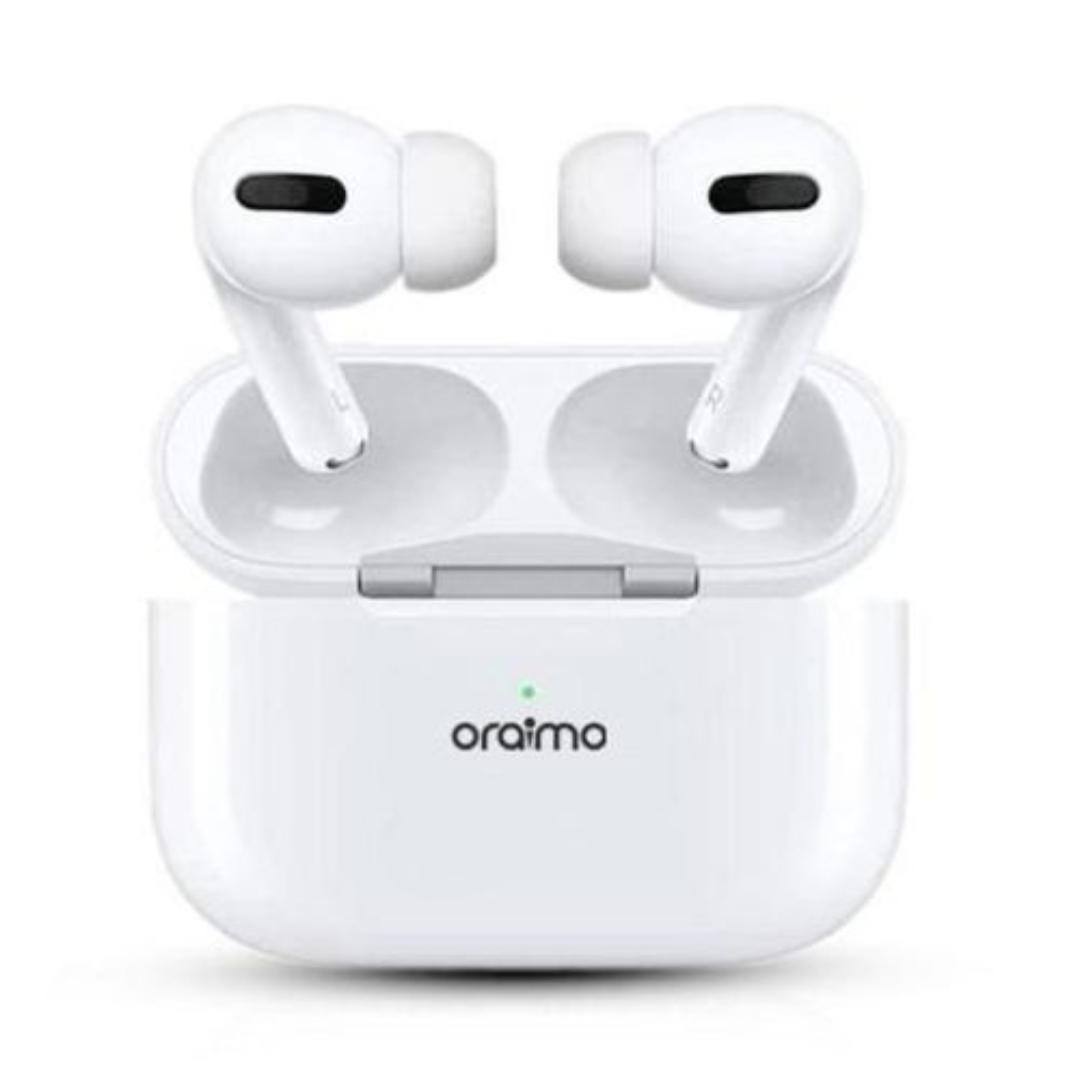 Oraimo Airbuds 5 True Wireless Heavy Bass Earpods, Airpods, Earbuds, Headphones, Earphones Bluetooth Connection For Android And IOS Comfort Earfit And Stereo Sound with Free PENDANT HOLDER and Earpods