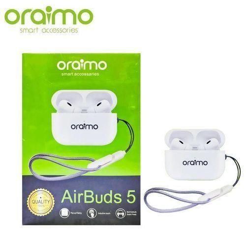 Oraimo Airbuds True Wireless Heavy Bass Earpods, Airpods, Earbuds, Headphones, Earphones Bluetooth Connection For Android And IOS Comfort Earfit And Stereo Sound with Free PENDANT HOLDER and Earpods
