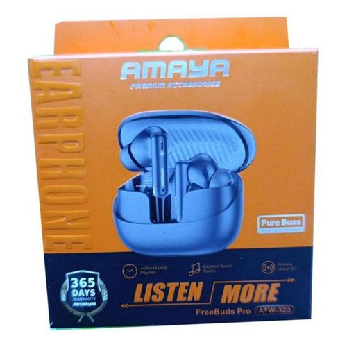 Amaya ATW 323 Earpods, Airpods, Earbuds, Headsets, Earphones FreeBuds Pro Premium Deep Bass Comfort Fit In-Ear Earbuds with Active Noise Cancellation