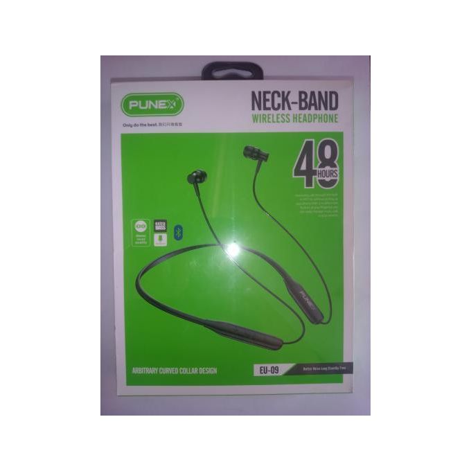Punex NECKBAND WIRELESS EARPHONE Long Battery Life 48hrs Earphone EU-09