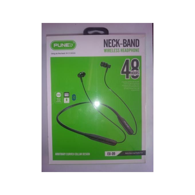 Punex NECKBAND WIRELESS EARPHONE Long Battery Life 48hrs Earphone EU-09