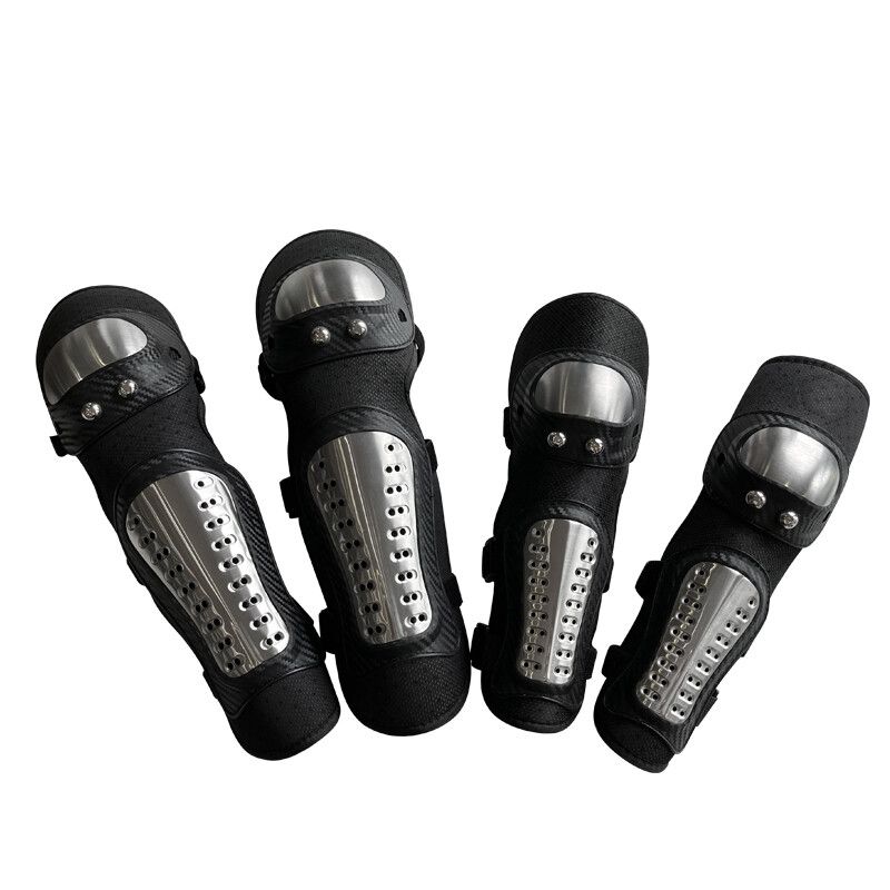 4 in 1 FGN Adult Steel Motorcycle Knee Elbow Protector Pads for Skating Kendo Training Sport Fighting Practice Safety Gear