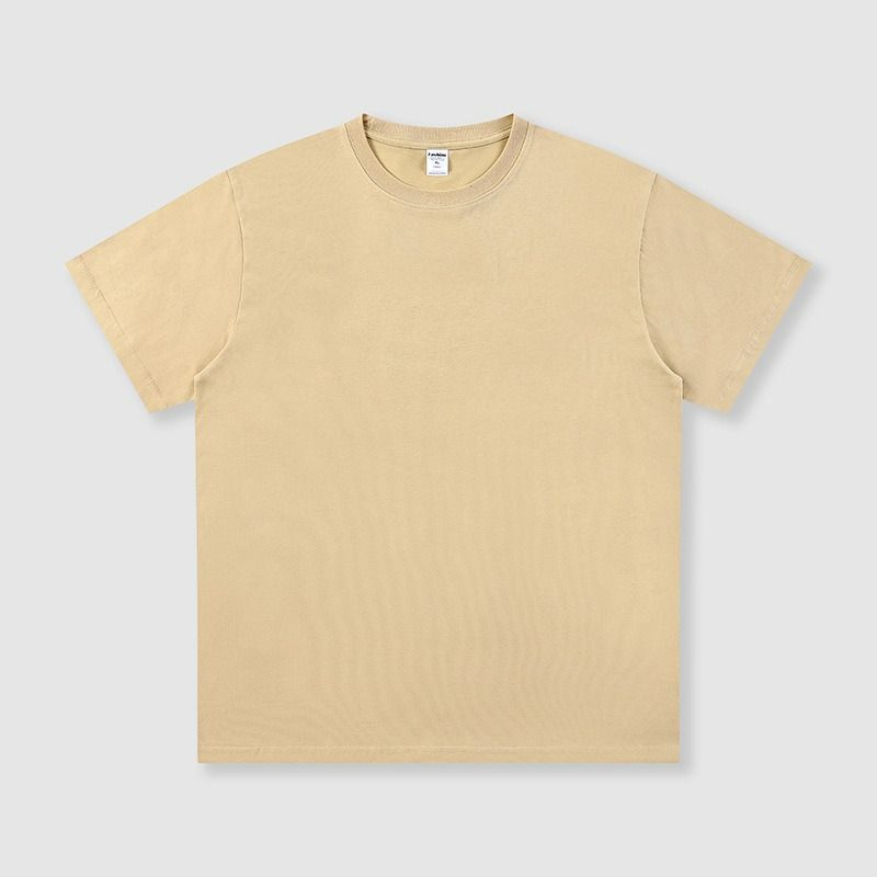 190g pure cotton round neck short-sleeved men's t-shirt cross-border men's blouse summer trend T-shirt