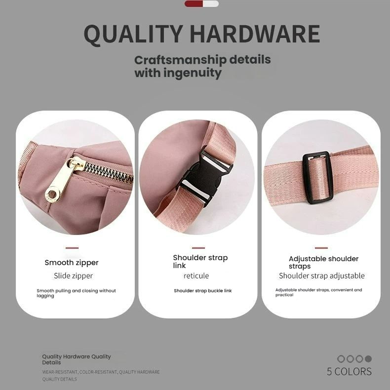 Waist bag ladies Korean casual Oxford cloth bag shoulder bag multi-layer chest bag change mobile phone bag messenger bag women