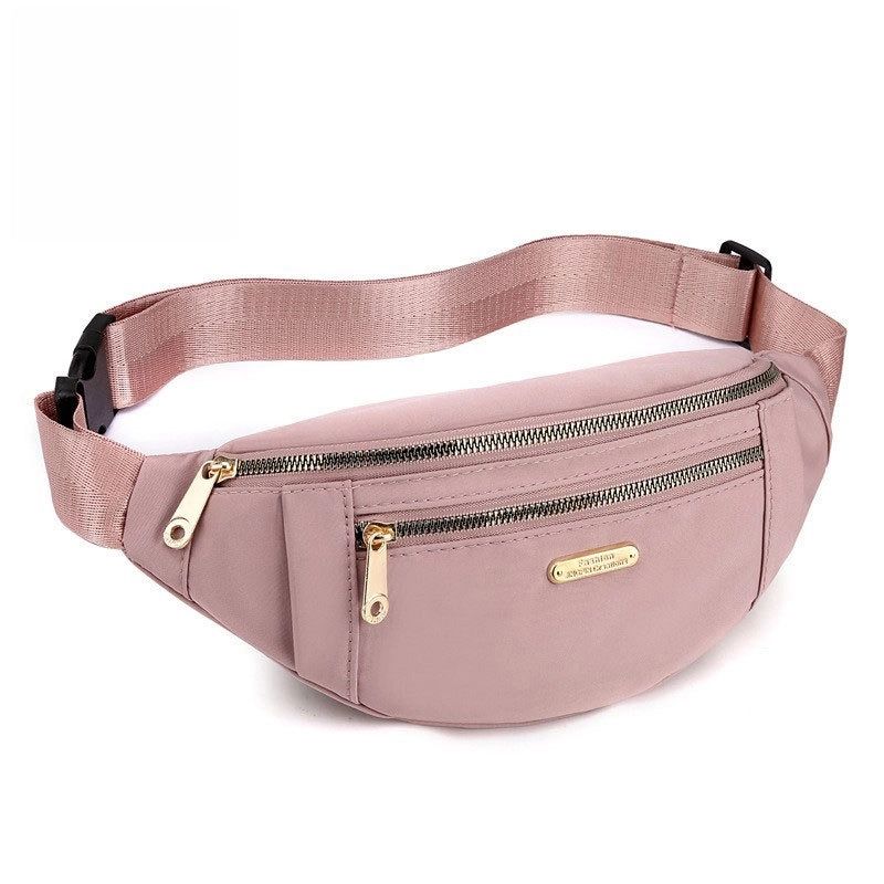 Waist bag ladies Korean casual Oxford cloth bag shoulder bag multi-layer chest bag change mobile phone bag messenger bag women