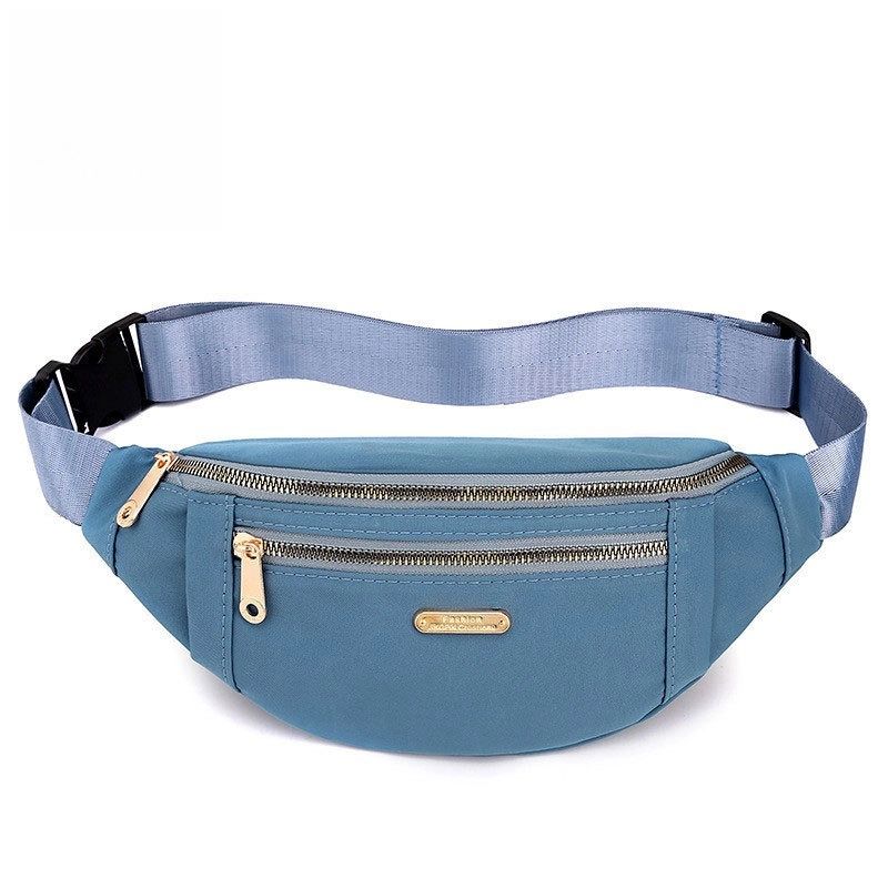 Waist bag ladies Korean casual Oxford cloth bag shoulder bag multi-layer chest bag change mobile phone bag messenger bag women
