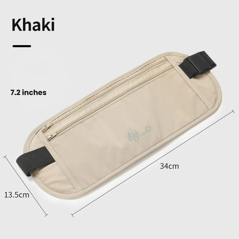 Anti-theft bag, close-fitting waist bag, traveling abroad, running sports, European men's invisible thin female passport bag, anti-theft wallet