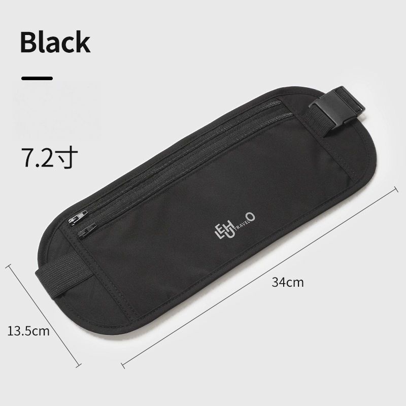Anti-theft bag, close-fitting waist bag, traveling abroad, running sports, European men's invisible thin female passport bag, anti-theft wallet