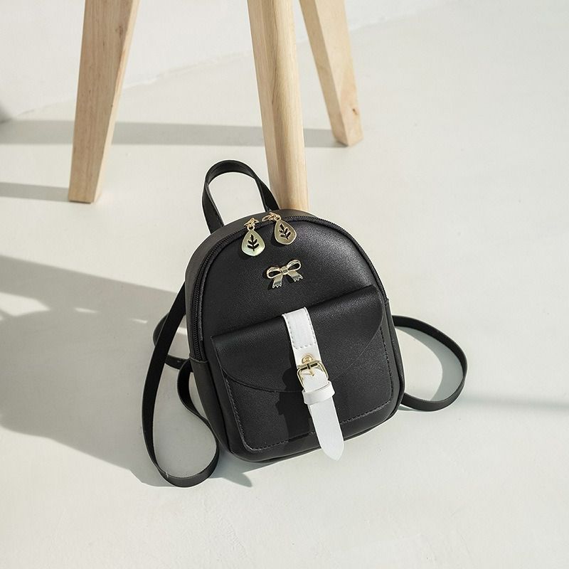 Mini backpack 2023backpack simple and versatile women's bag bowknot school bag foreign trade classic small backpack