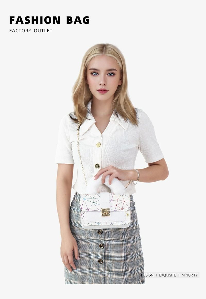 'S G'Maomao handbag 2024 bag women's new niche bag geometric gradient color small square bag small handbags