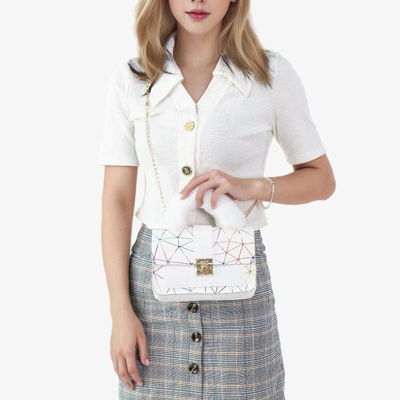 'S G'Maomao handbag 2024 bag women's new niche bag geometric gradient color small square bag small handbags