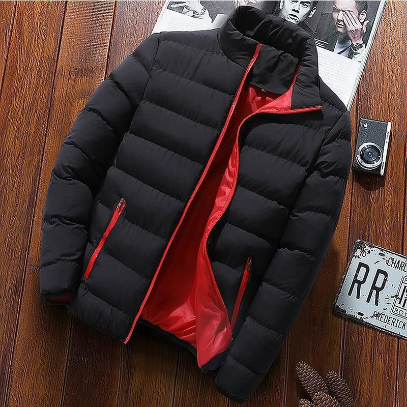 Down cotton vest solid color stand-up collar cotton casual vest thickened warm waistcoat jacket vest men