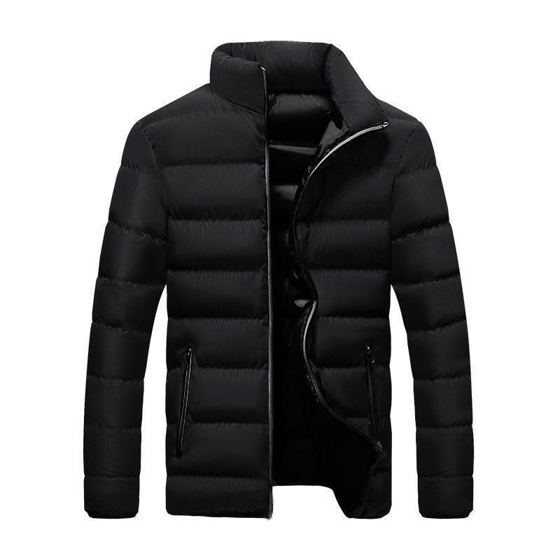 Down cotton vest solid color stand-up collar cotton casual vest thickened warm waistcoat jacket vest men