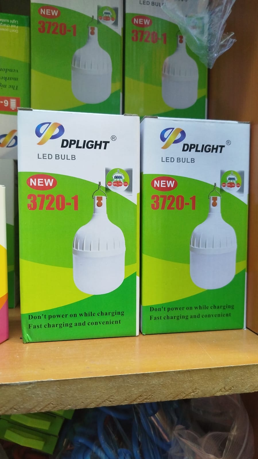 DP Light Rechargeable LED Bulb - Emergency Light for Power Outages, Home, and Shop Use