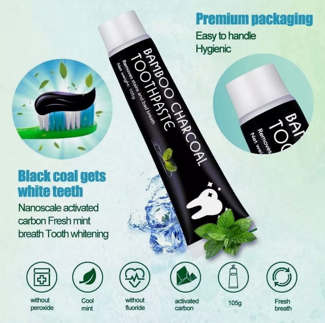 Bamboo Charcoal Toothpaste with Mint Flavor – 150g