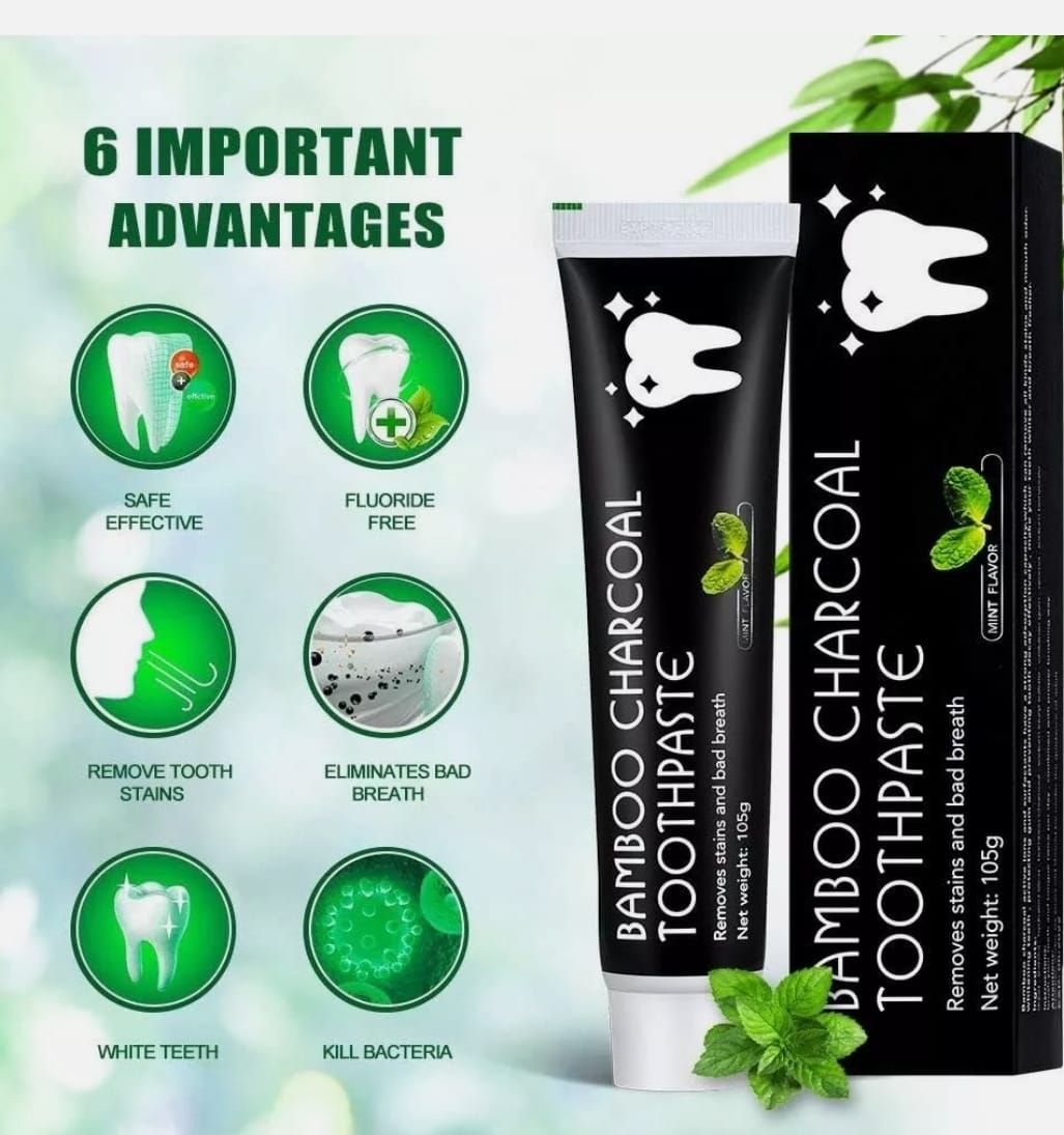 Bamboo Charcoal Toothpaste with Mint Flavor – 150g