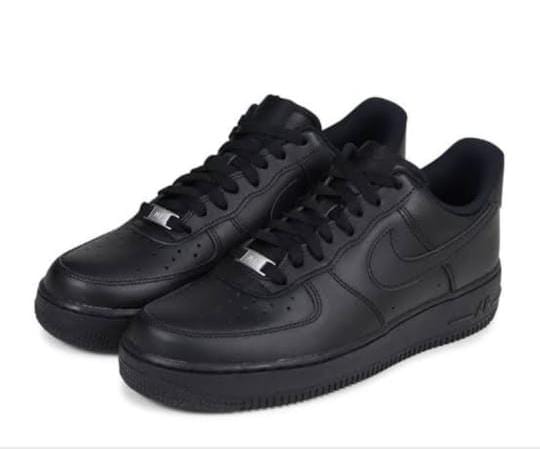 Air Force FASHION AIRFORCE 1 BLACK HIGH QUALITY LEATHER SHOE