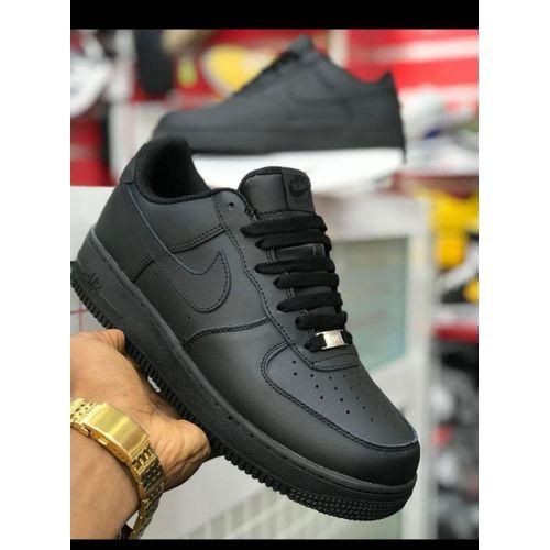 Air Force FASHION AIRFORCE 1 BLACK HIGH QUALITY LEATHER SHOE
