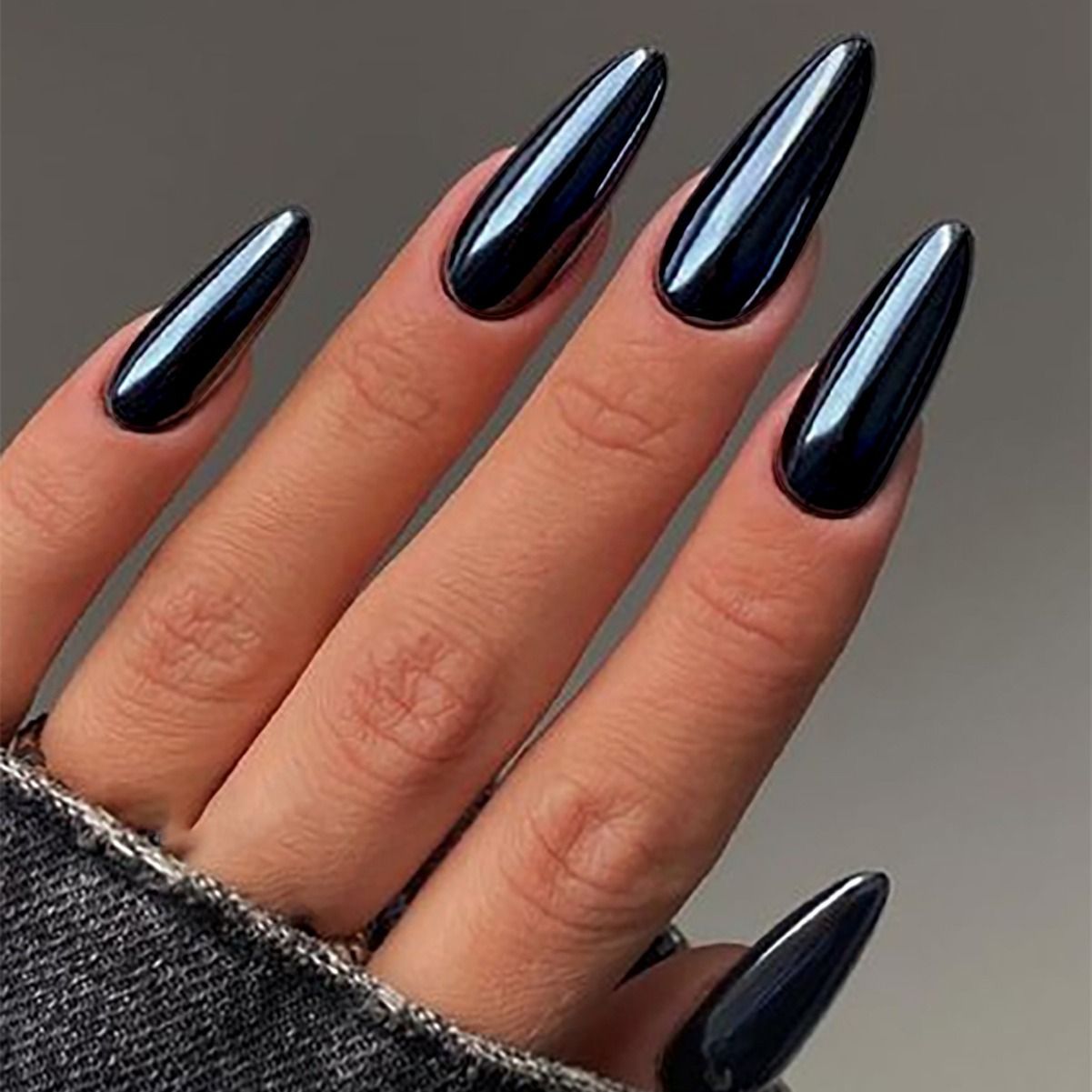 24Pcs Solid Chrome Colour Press-On Nails | Salon-Quality, Long-Lasting & Elegant Look | Easy Application, Long Wear & Stunning Finish view 3