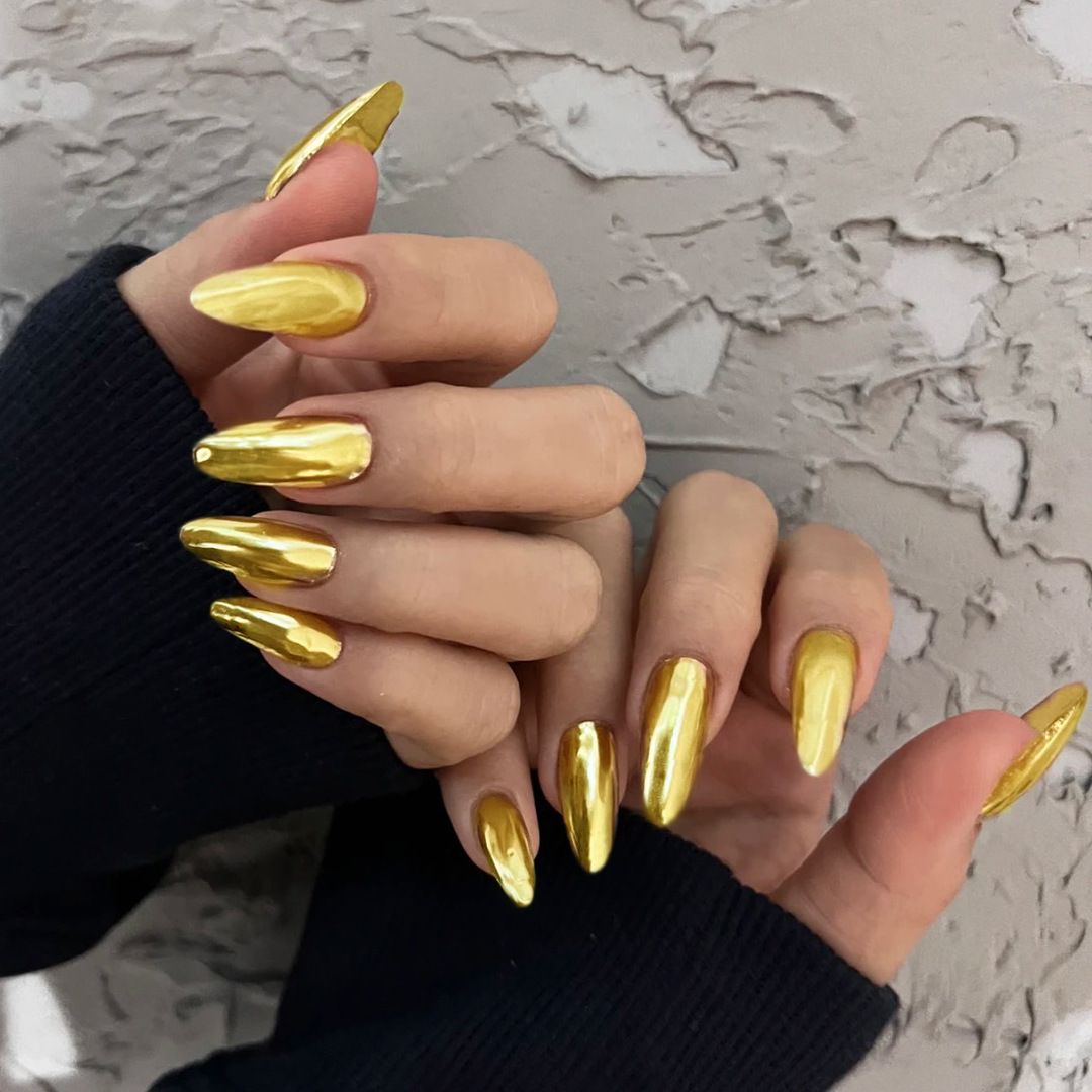 24Pcs Solid Chrome Colour Press-On Nails | Salon-Quality, Long-Lasting & Elegant Look | Easy Application, Long Wear & Stunning Finish view 8