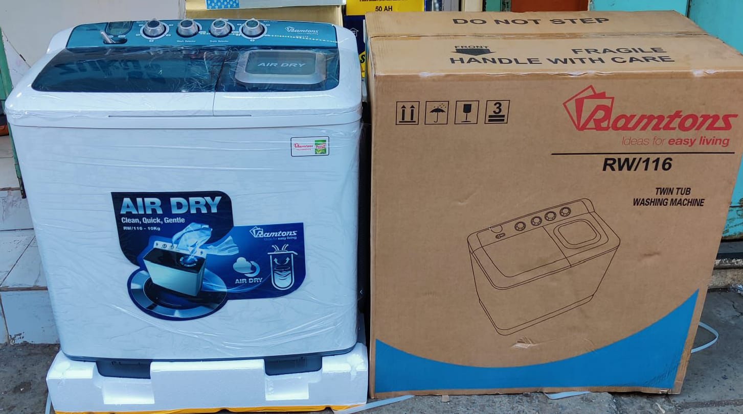 🌀Power Wash Beast!🌀
Ramtons 10kg Twin Tub Top Load Washing Machine

💪 Heavy-duty washing meets energy saving!
🧺 Massive 10kg capacity – more laundry, fewer loads
🔁 Powerful spin dryer & dual tub